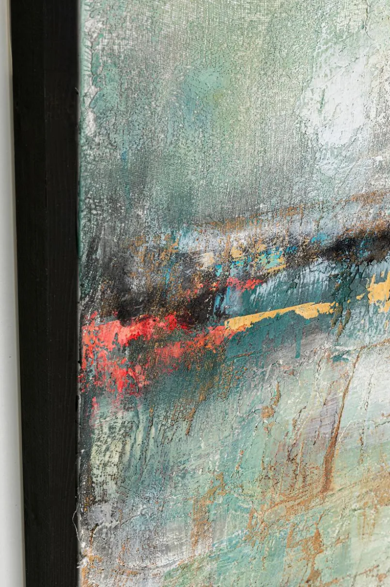 Bilder Mit Rahmen|Bilder Nach Themen|KARE DESIGN Wandbild 120 x 120 cm Dust 54194 Gold