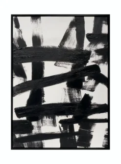 Bilder Mit Rahmen-Wandbild 52,1 x 72,1 cm Abstrakt Schwarz
