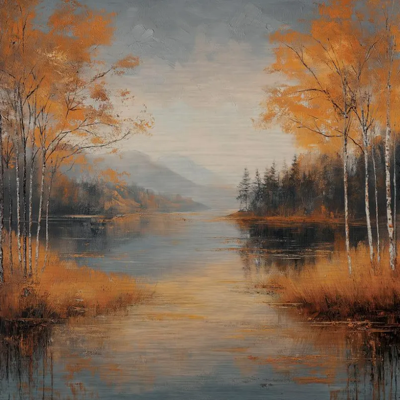 Wandbild 30 x 30 cm Autumn Landscape III<EUROART Hot