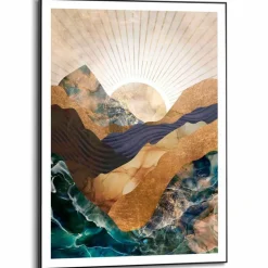 Reinders Bilder Mit Rahmen-Wandbild 50 x 70 cm Autumn Mountains Gold
