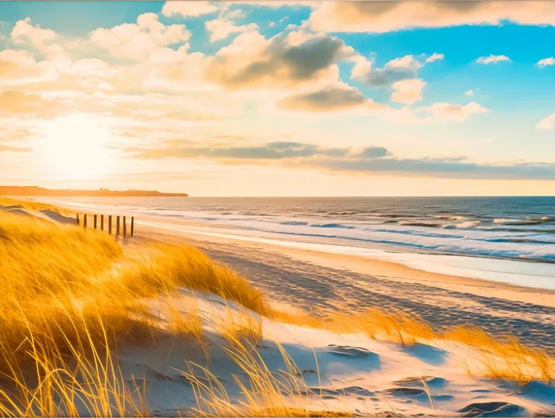 Bilder Mit Rahmen|EUROART Wandbild 60 x 80 cm Baltic Sea IV Blau