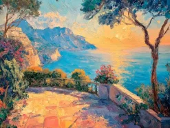 Bilder Ohne Rahmen|EUROART Wandbild 60 x 80 cm Beautiful View IV Blau