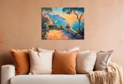 Bilder Ohne Rahmen|EUROART Wandbild 60 x 80 cm Beautiful View IV Blau