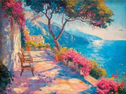 Bilder Mit Rahmen|EUROART Wandbild 60 x 80 cm Beautiful View I Blau