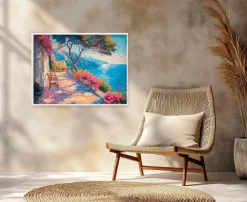 Bilder Mit Rahmen|EUROART Wandbild 60 x 80 cm Beautiful View I Blau
