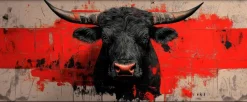 Wandbild 50 x 120 cm Black Bull V<EUROART Outlet
