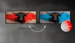 Wandbild 50 x 120 cm Black Bull V<EUROART Outlet