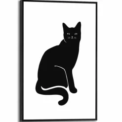 Reinders Bilder Mit Rahmen-Wandbild 20 x 30 cm Black Cat Schwarz