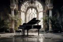 Wandbild 80 x 120 cm Black Piano II<EUROART New
