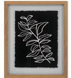 Bilder Mit Rahmen| Wandbild 26 x 32 cm Blumen Schwarz
