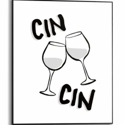 Bilder Mit Rahmen|Reinders Wandbild 40 x 50 cm Cin Cin Schwarz