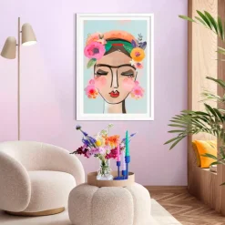 Bilder Mit Rahmen|Reinders Wandbild 50 x 70 cm Colourful Face Bunt