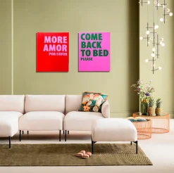 KARE DESIGN Bilder Ohne Rahmen|Bilder Nach Themen-Wandbild 40 x 50 cm Come Back To Bed 56300 Pink