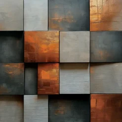 Wandbild 50 x 50 cm Copper Abstract IV<EUROART Discount