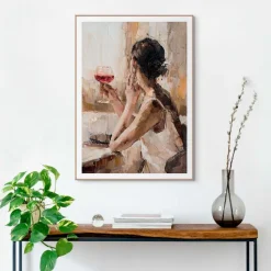 Bilder Mit Rahmen|Reinders Wandbild 50 x 70 cm Drinking Wine Bunt