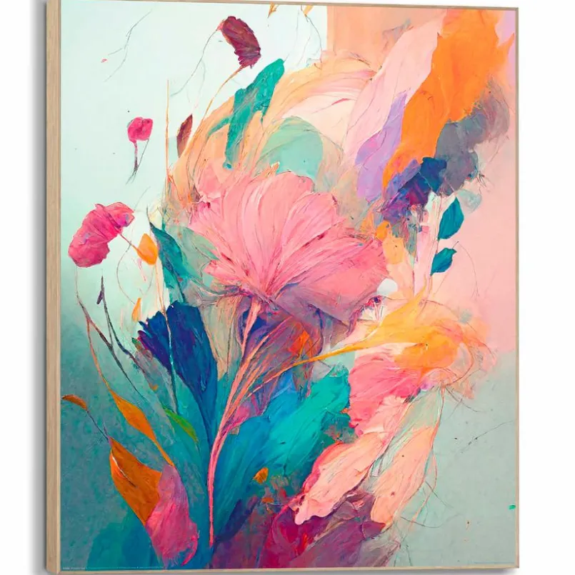 Bilder Mit Rahmen|Reinders Wandbild 50 x 40 cm Flower Gift Bunt