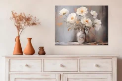 Wandbild 30 x 40 cm Flowers On Grey IV<EUROART Outlet