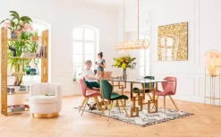 KARE DESIGN Wandobjekte|Bilder Mit Rahmen-Wandbild 120 x 120 cm Flower 39249 Gold