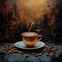 Bilder Ohne Rahmen|EUROART Wandbild 30 x 30 cm en Coffee Gold