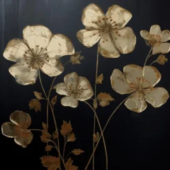 Bilder Ohne Rahmen|EUROART Wandbild 30 x 30 cm en Flowers I Gold