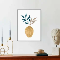 Bilder Mit Rahmen|Reinders Wandbild 30 x 40 cm en Vase Gold