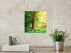 Wandbild 30 x 30 cm Green trees II<EUROART Best
