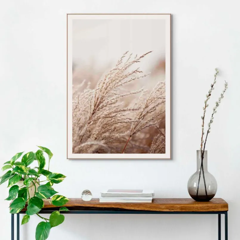 Bilder Mit Rahmen|Bilder Nach Themen|Reinders Wandbild 50 x 70 cm Gräser Beige