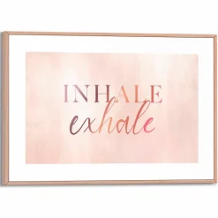 Reinders Bilder Mit Rahmen-Wandbild 20 x 30 cm Inhale Exhale Rosa