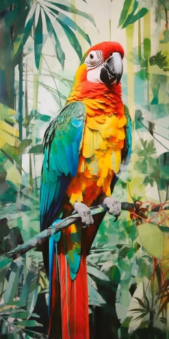 Wandbild 20 x 40 cm Jungle Parrot IV<EUROART Clearance