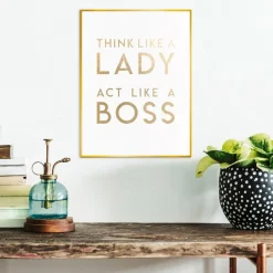 Wandbild 30 x 40 cm Lady Boss<Reinders