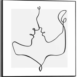 Reinders Bilder Mit Rahmen-Wandbild 50 x 50 cm Love Lines Schwarz
