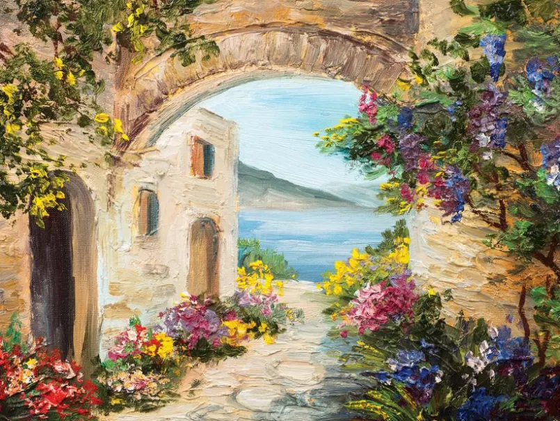 Wandbild 30 x 40 cm Mediterranean View II<EUROART Online