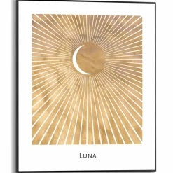 Bilder Mit Rahmen|Reinders Wandbild 40 x 50 cm Moon Gold