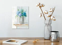 Bilder Ohne Rahmen|EUROART Wandbild 30 x 40 cm Morning Hydrangeas I Blau