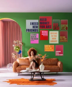 Bilder Mit Rahmen|Bilder Nach Themen|KARE DESIGN Wandbild 83 x 84 cm Need Money 56789 Rot