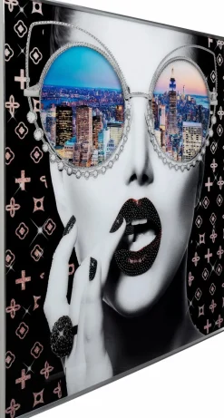 Bilder Mit Rahmen|Bilder Nach Themen|KARE DESIGN Wandbild 120 x 120 cm New York View 56219 Bunt