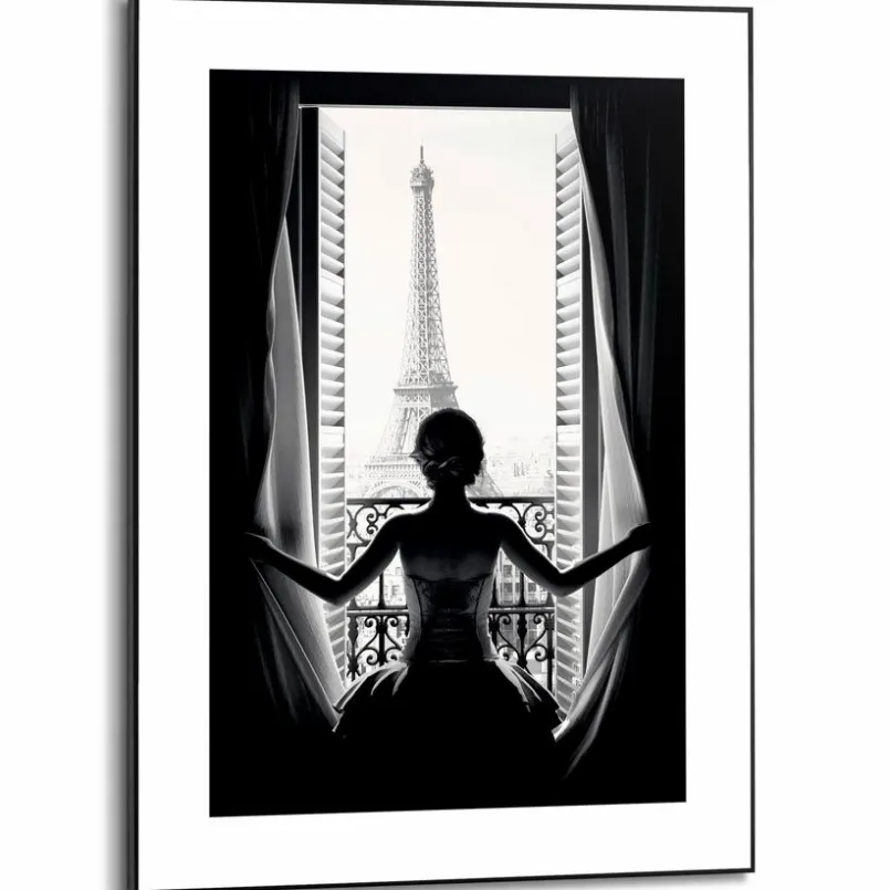 Reinders Bilder Mit Rahmen|Bilder Nach Themen-Wandbild 50 x 70 cm Paris Balcony Schwarz