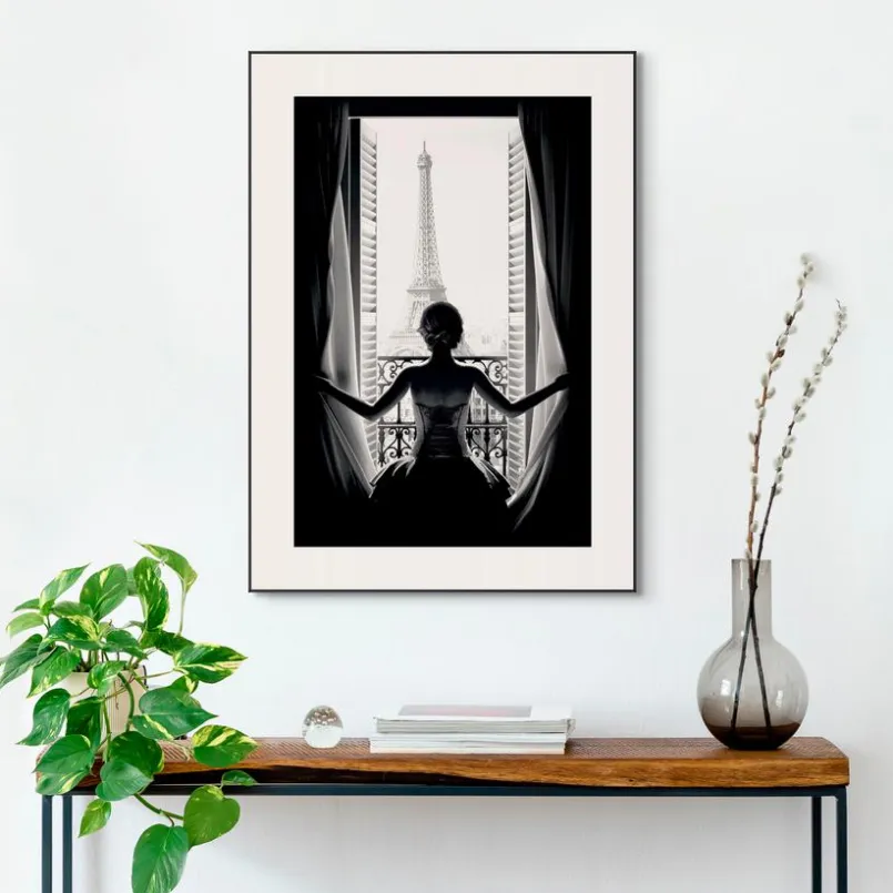 Reinders Bilder Mit Rahmen|Bilder Nach Themen-Wandbild 50 x 70 cm Paris Balcony Schwarz