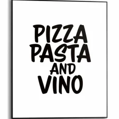 Wandbild 40 x 50 cm Pizza, Pasta and Vino<Reinders Online