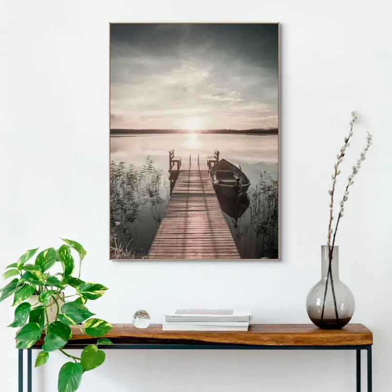 Bilder Mit Rahmen|Bilder Nach Themen|Reinders Wandbild 50 x 70 cm Scandic Jetty Blau
