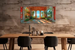 EUROART Bilder Ohne Rahmen-Wandbild 55 x 115 cm Spectacular View IV Rot