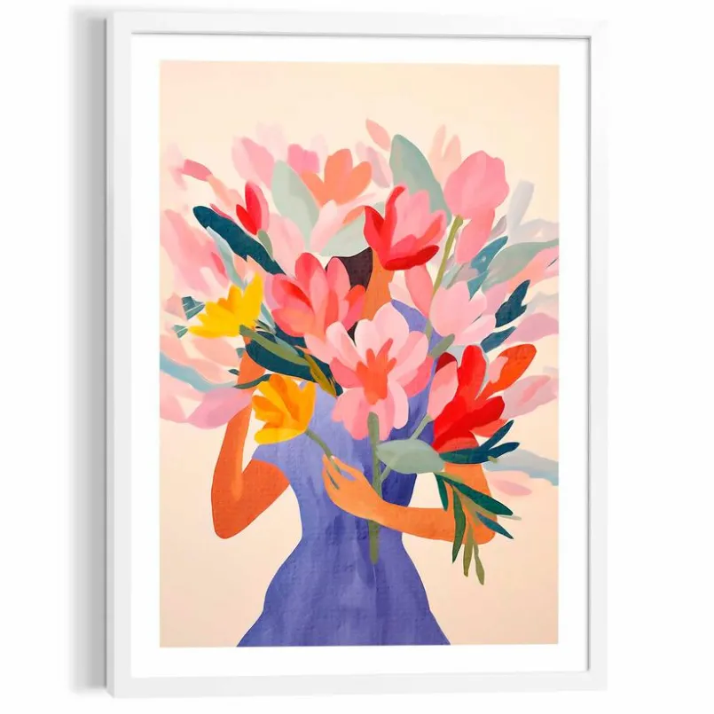 Reinders Bilder Mit Rahmen-Wandbild 50 x 70 cm Spring Girl Bunt