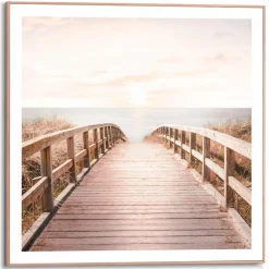 Bilder Mit Rahmen|Reinders Wandbild 50 x 50 cm Sunny Bridge Beige