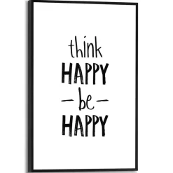 Wandbild 20 x 30 cm Think Happy<Reinders