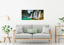 EUROART Bilder Nach Themen-Wandbild 55 x 115 cm Waterfall VI Lila