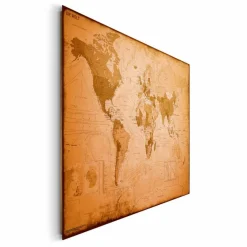 Bilder Ohne Rahmen|Reinders Wandbild 140 x 100 cm Weltkarte Braun