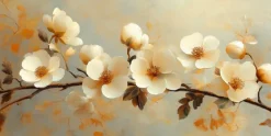 Wandbild 20 x 40 cm White Flowers I<EUROART