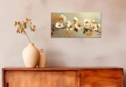 Wandbild 20 x 40 cm White Flowers I<EUROART