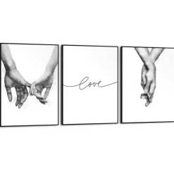Bilder Mit Rahmen|Reinders Wandbild Loving Hands 3tlg. Beige