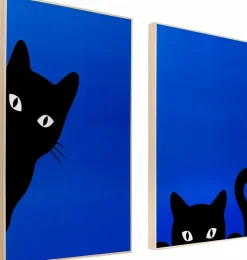 Wandbild 2x 40 x 60 cm Ciao Gatto 56298 2er Set<KARE DESIGN Outlet